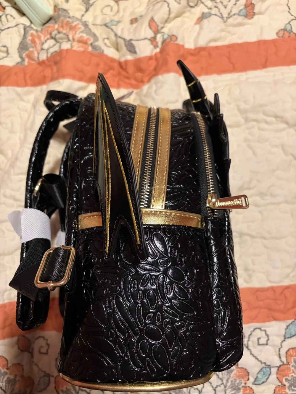 Loungefly Black and Brown Dragon Mini Backpack